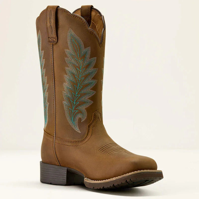 Ariat Hybrid Rancher waterdichte, geïsoleerde westernlaars met brede, vierkante neus voor dames