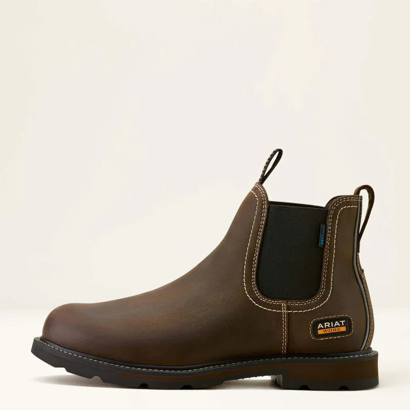 Bottes de travail Ariat Groundbreaker Chelsea imperméables à bout souple pour hommes