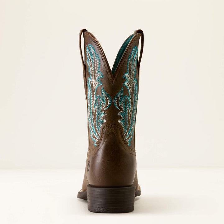 Ariat round up filly wide square toe western boot for ladies