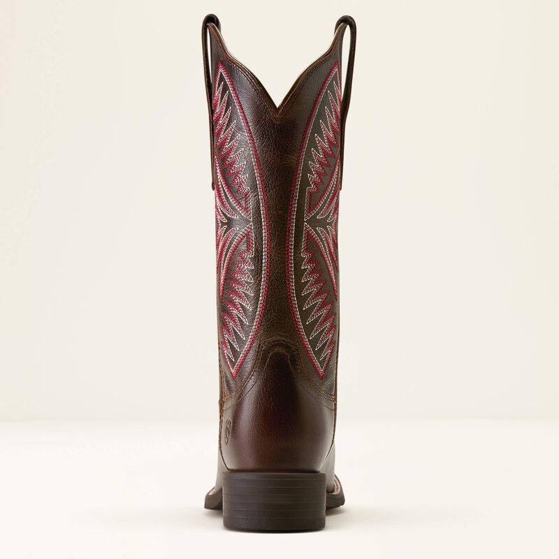 Bottes western Ariat Round Up Ruidoso à bout carré large pour femmes