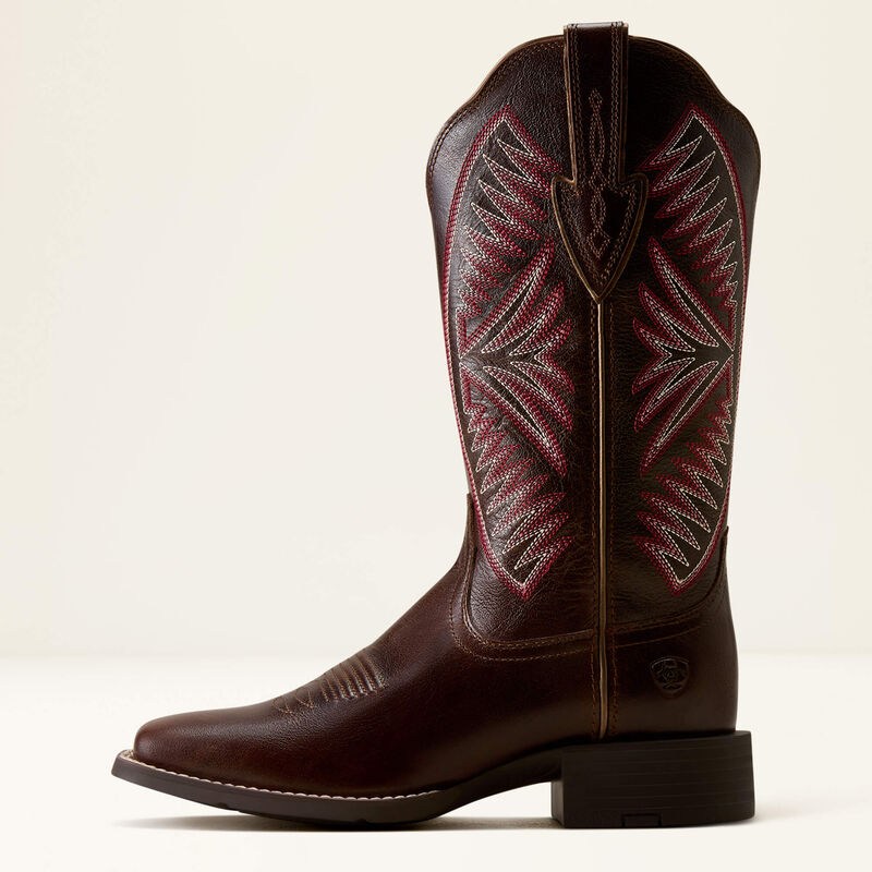 Bottes western Ariat Round Up Ruidoso à bout carré large pour femmes