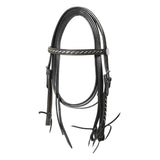 Lakota western hoofdstel met zilveren draad en teugels BR00086
