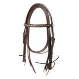 Lakota western hoofdstel met zilveren draad en teugels BR00086