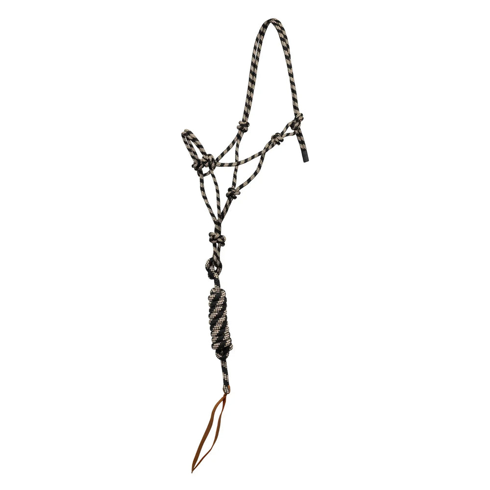 Halster van Pool met geknoopt touw en riem PLH03017