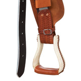 Selle de baril Pool's SE 0075, siège coloré en cuir brut